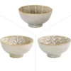 Bol Penjab coloris beige en porcelaine - Ø 15 cm