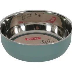Bol pour les rongeurs en inox coloris vert Ehop Zolux – 400 ml