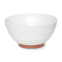 Bol à ramen blanc et terra cotta Médard de Noblat Fuji - Ø 17,8 x H 9,2 cm
