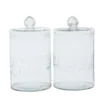 Bonbonnière coloris transparent en verre Cook - Ø 12 cm