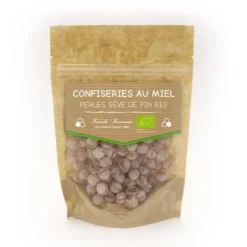 Bonbons au miel bio goût perles de sève de pin de 120 g