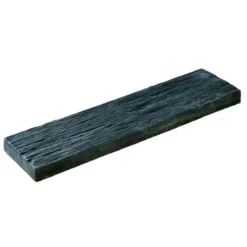 Bordure plate en béton coulé ton ardoise aspect schiste Hairie Grandon - 54 x 15 x 4 cm
