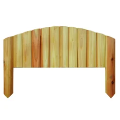Bordure rigide ½ rondin arc pin séché Robin - L 55 x H 15 cm