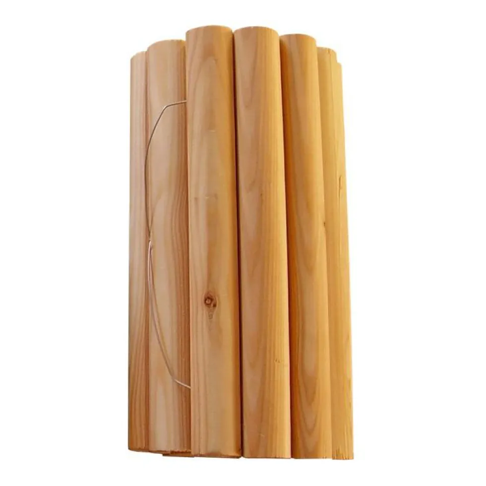 Bordure Rouleau 1/2 rondin mélèze 40 x 150 cm