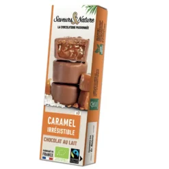 Bouchées bio chocolat au lait caramel et éclats Saveur et nature - 45 g