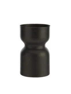 Bougeoir 2 en 1 vase S en métal coloris bleu - Ø 8 x H 13 cm