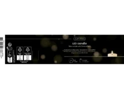 Bougie cylindre haute blanche LED à effet flamme blanc chaud - Ø 7 x H 15 cm