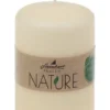 Bougie cylindrique en cire végétale coloris crème - Ø 5,7 x H 8 cm