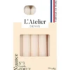 Bougie de ménage 17 cm ivoire L’Atelier de Denis - Le pack de 4