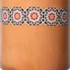 Bougie en cire blanche dans pot terracotta avec mèche extérieure - Ø 15 x H 15 cm