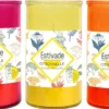 Bougie lampion citronnelle Estivade coloris multicolore en cire Denis & Fils - Ø 6,5 x 14 cm