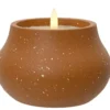 Bougie à LED dans pot rond coloris terra Kaemingk - Ø 12 x H 8 cm