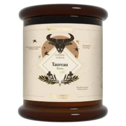 Bougie parfumée ambre violette bois d'Agar My jolie Candle Astrale taureau - 300 g