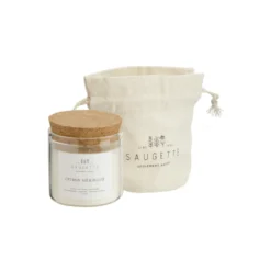 Bougie parfumée en pochon Saugettes Les Essentielles senteur citron meringué - 100 g