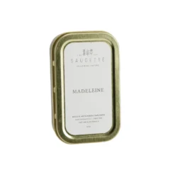 Bougie parfumée 2 mèches en boite métal Les P’tites Saugettes senteur madeleine - 60 g