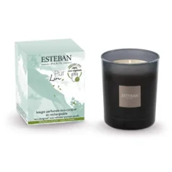 Bougie parfumée rechargeable Initiale Pur Lin Esteban - 180 g