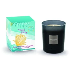 Bougie parfumée rechargeable Initiale Ylang ylang Esteban - 180 g