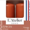 Bougies cylindriques Terracotta parfum épices L’Atelier de Denis - L’étui de 2