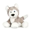 Bouillotte peluche husky coloris gris en grains de blé et lavande L'Artisan du bien-être