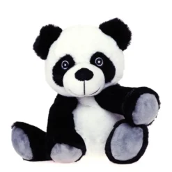 Bouillotte peluche panda coloris noir en grains de blé et lavande L'Artisan du bien-être