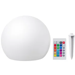Boule flottante solaire en plastique blanc MultiBright SolarFloat Outside Living - Ø 20 x H 18 cm