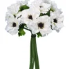 Bouquet anémones artificielles 9 tiges H40 cm