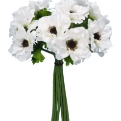 Bouquet anémones artificielles 9 tiges H40 cm