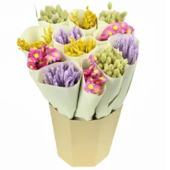 Bouquet de fleurs séchées botte colorée Naturalys - 50 cm