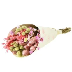 Bouquet de fleurs séchées rose Naturalys Happy rose - 50 cm