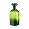 Bouteille décorative verte en verre style herboristerie - 17,5 x 8,5 cm