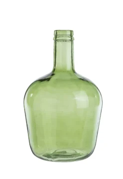 Bouteille en verre vert Diego - Ø 18 x H 30 cm