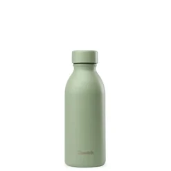 Bouteille isotherme en inox recyclé Qwetch Icon Matt vert tilleul - 500 ml