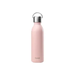 Bouteille isotherme en inox recyclé Qwetch Active Matt rose pastel - 600 ml