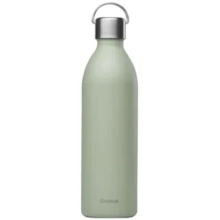 Bouteille isotherme en inox recyclé coloris vert tilleul Qwetch Active Matt - 1000 ml