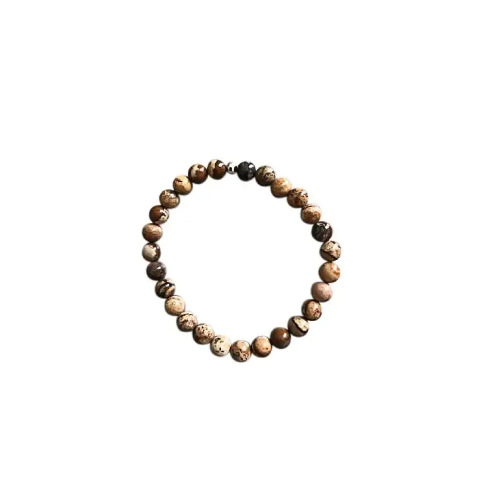 Bracelet jaspe paysage 4mm
