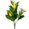 Branche artificielle de citron sur tige jaune - Ø 18 x H 58 cm