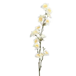 Branche de cerisier artificiel à fleurs crème - 65 cm