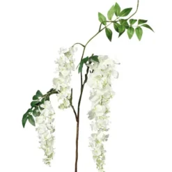 Branche de glycine artificielle crème - 100 cm