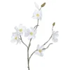 Branche de magnolia artificiel crème à 6 fleurs - 82 cm