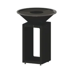 Brasero B.B.O.68 pour 10 personnes coloris noir en acier brut Oyat - Ø 68 cm