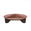 Brasero de sol en acier coloris cognac Oyat Corten 120 - Ø 120 x H 24,5 cm