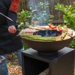 Braséro de cuisson onyx classic avec grille centrale et housse RedFire - 80 cm