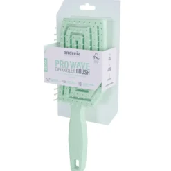 Brosse démêlante verte pour les cheveux Pro wave pocket Andreia