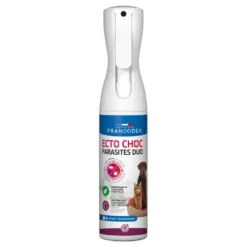 Brumisateur antiparasitaire pour chien et chat Francodex Ecto Choc Parasites Duo - 290 ml