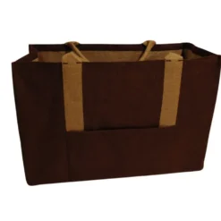 Cabas en toile de jute bio coloris marron - 60 x 30 x 40 cm