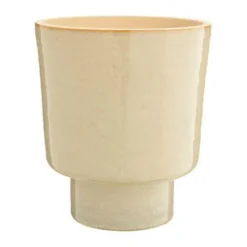Cache-pot Alto coloris beige en céramique - Ø 13 cm x 15,5 cm