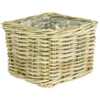 Cache-pot Buku carré naturel vannerie Décolines - 31 cm