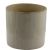 Cache-pot coloris beige en céramique - Ø 13 x 12 cm
