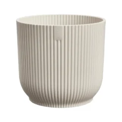 Cache-pot coloris blanc en plastique recyclé Elho - Ø 7 cm