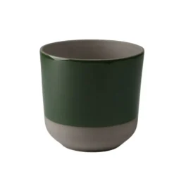 Cache-pot coloris vert en céramique Sandstone - Ø 30 x 28 cm